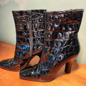 Casadei croc pattern booties